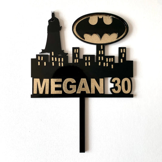 Personalise Batman - Super hero cake Topper MEG cookie cutters