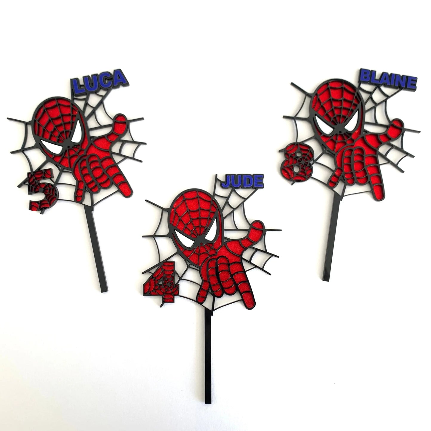 Personalise Spider-Man Super hero cake Topper MEG cookie cutters
