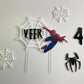 Personalise Spider-Man set Super hero cake Topper and charm MEG cookie cutters