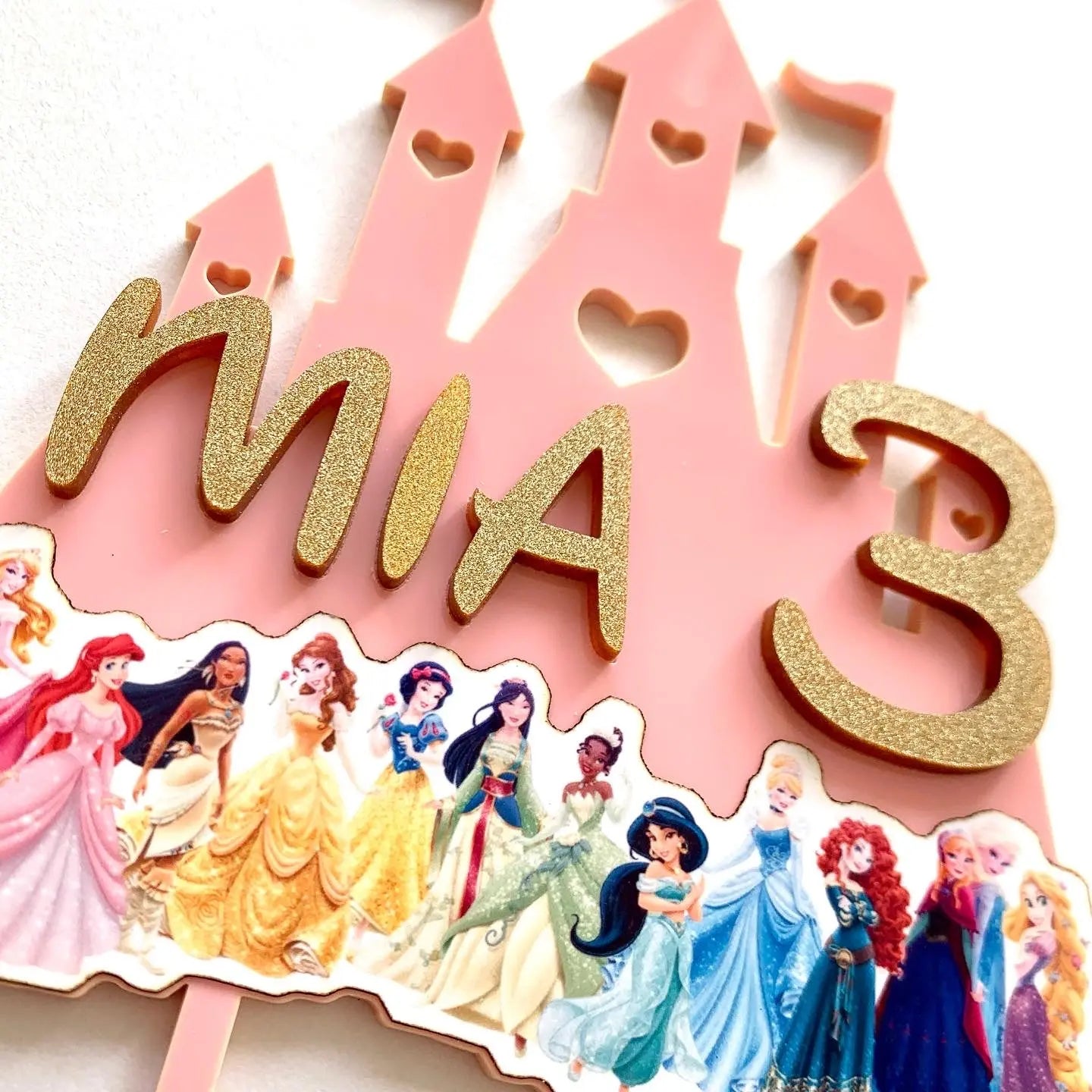 Personalise princess cake Topper MEG cookie cutters