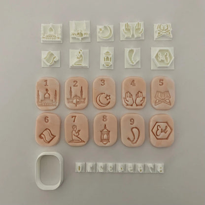 Ramadan Calendar - Eid Muslim Islamic Calendar - stamp + cutter MEG cookie cutters