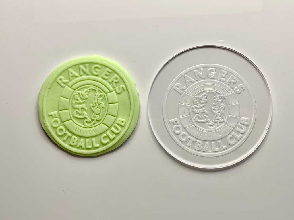 Rangers Football - debossing acrylic stamp MEG cookie cutters