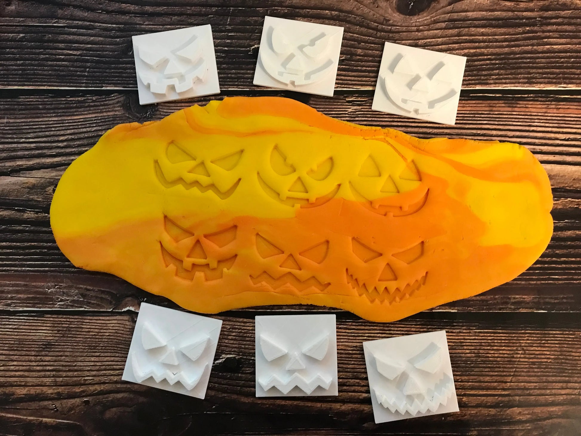 Set 6 Pumpkins Embossing for cupcake and cake - stamps sugar paste HALLOWEEN MEG cookie cutters