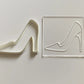 Shoe heel - Cookie cutter + Debossing MEG cookie cutters