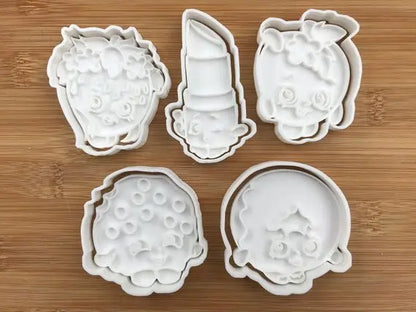 Shopkins Uk Seller Plastic Biscuit Cookie Cutter Fondant Cake Decorating MEG cookie cutters