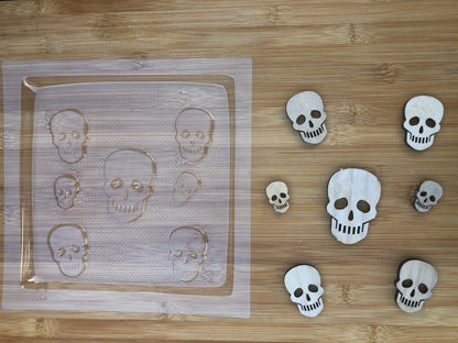 Skulls chocolate mould Halloween MEG cookie cutters