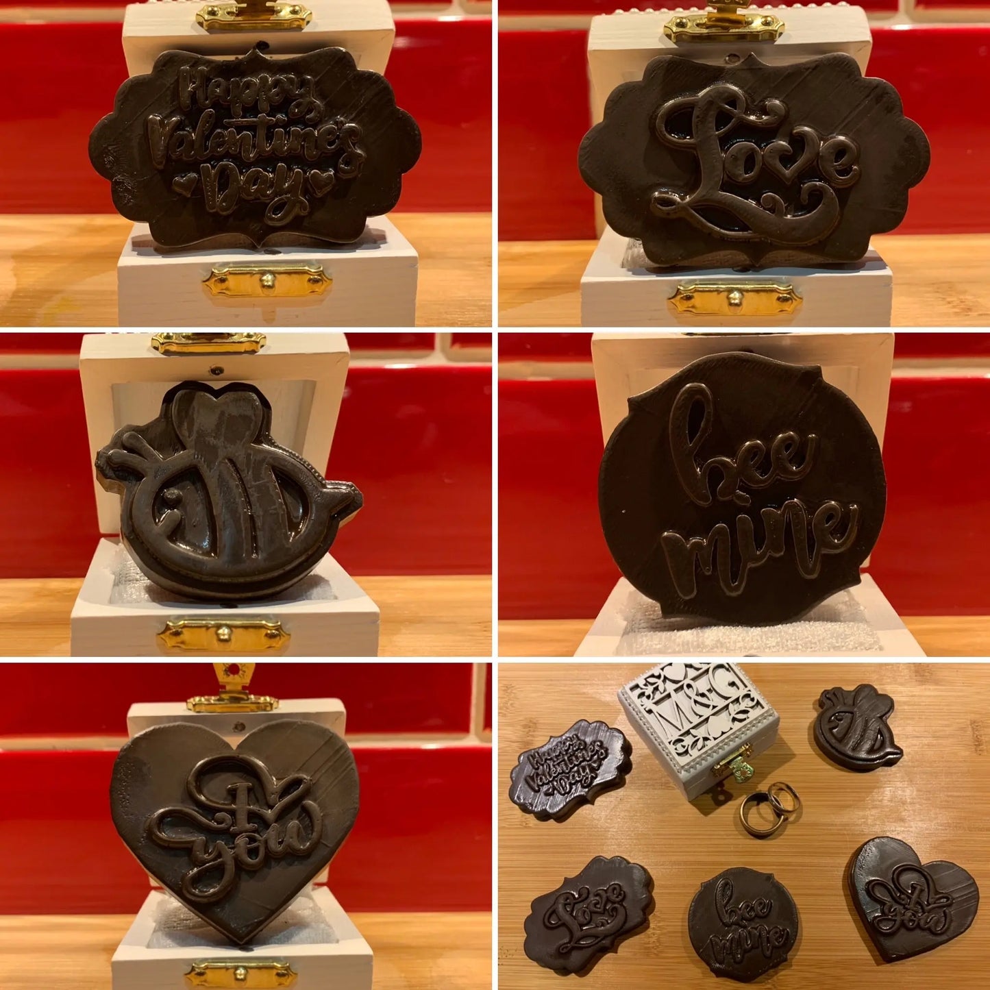 St. valentine - Chocolate mould - Love Chocolates MEG cookie cutters