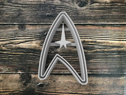 Star Trek-INSPIRED Starfleet Insignia Cookie Cutter Cupcake Topper Fondant Design 2 MEG cookie cutters