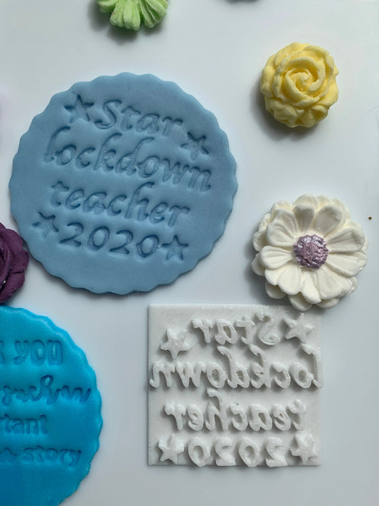 Star lockdown teacher 2020 - Embossing - stamp MEG cookie cutters