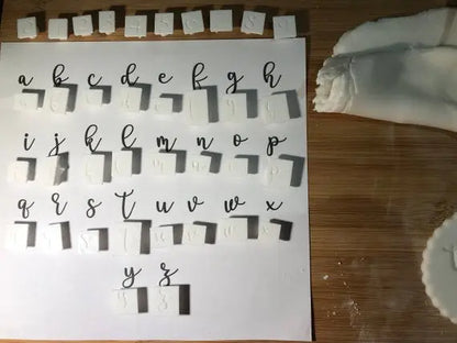 Stea font Cookie Stamp - Fondant Embosser Alphabet Stamp Cake Cupcake Embossing MEG cookie cutters