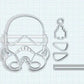 Storm trooper  Star Wars-INSPIRED Uk Cookie Cutter Fondant Cake Decorating MEG cookie cutters