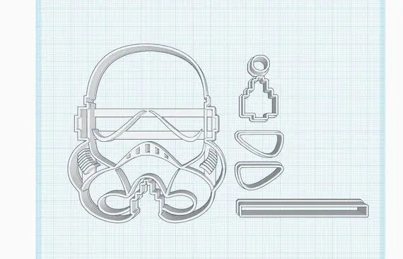 Storm trooper  Star Wars-INSPIRED Uk Cookie Cutter Fondant Cake Decorating MEG cookie cutters