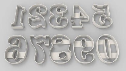 Style 2 Giant Numbers Large 0 to 9 Cookie Cutter MEG cookie cutters