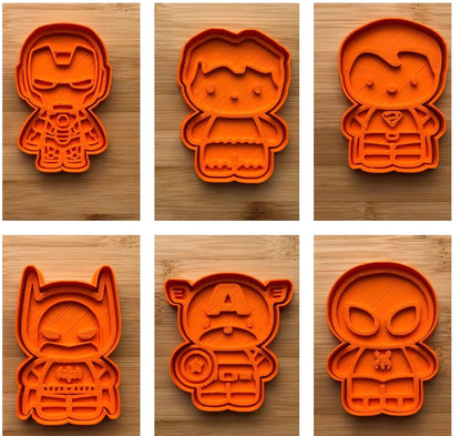 Super Heroes Cookie Cutter Sugarcraft Cake Decor fondant UK Seller MEG cookie cutters