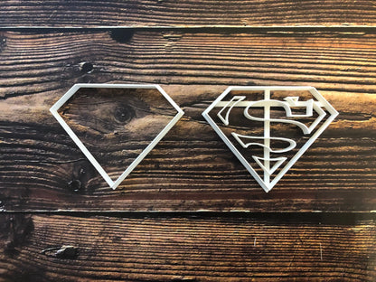Superman Super Hero Cookie Cutter Sugarcraft Cake Decor fondant UK Seller MEG cookie cutters