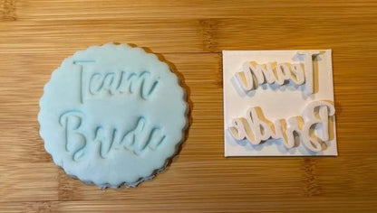 TEAM BRIDE - Embossing - stamp MEG cookie cutters