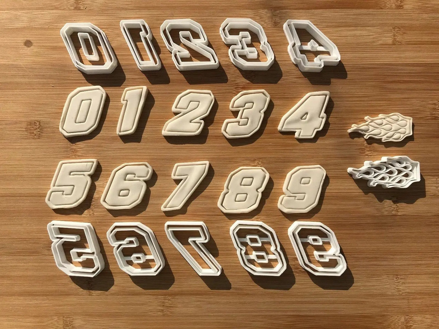 Three 3 Racing Number Digit Cookie Cutter Dough Biscuit Pastry Fondant MEG cookie cutters