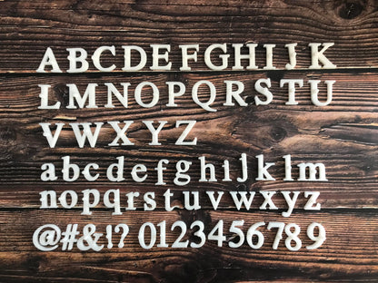 Times New Roman Font full Alphabet Stamp - Fondant Embosser Cake MEG cookie cutters