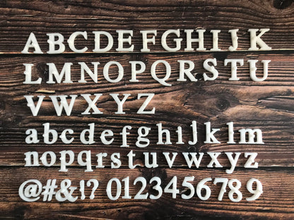 Times New Roman Font full Alphabet Stamp - Fondant Embosser Cake MEG cookie cutters