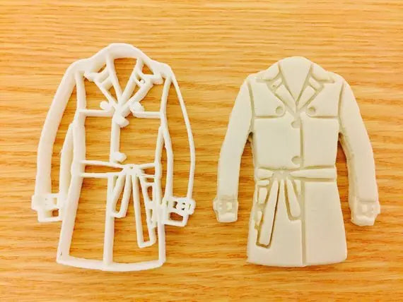 Trench coat shape Uk Plastic Cookie Cutter Fondant Cake Decorating Cupcake MEG cookie cutters