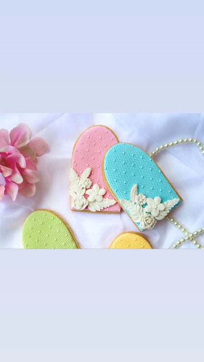 Tulle texture lace pattern 1 Debossing MEG cookie cutters