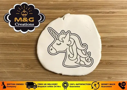 UNICORN HEAD Cookie Fondant Cutter Cupcake Cake Decoration Gift MEG cookie cutters