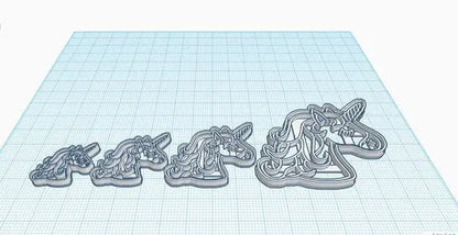 UNICORN HEAD Cookie Fondant Cutter Cupcake Cake Decoration Gift MEG cookie cutters
