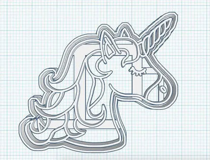 UNICORN HEAD Cookie Fondant Cutter Cupcake Cake Decoration Gift MEG cookie cutters