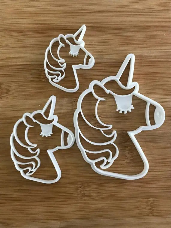 UNICORN head Horse Cookie Fondant Cutter Cupcake Cake Decoration Gift MEG cookie cutters