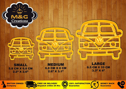 VW-INSPIRED Van Vintage Beach Cookie Cutter Fondant cupcake cake Small Medium Large MEG cookie cutters