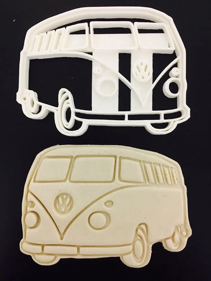 VW-INSPIRED van Side cookie cutters Uk Plastic Cookie Cutter Fondant Cake Decorating MEG cookie cutters