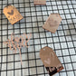 Valentine's day - rose gold mirror acrylic - tags - charm MEG cookie cutters