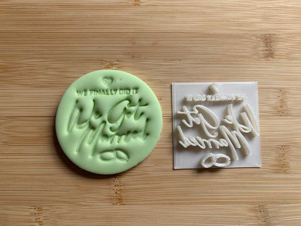 We finally did it, we got married - Embossing - stamp MEG cookie cutters