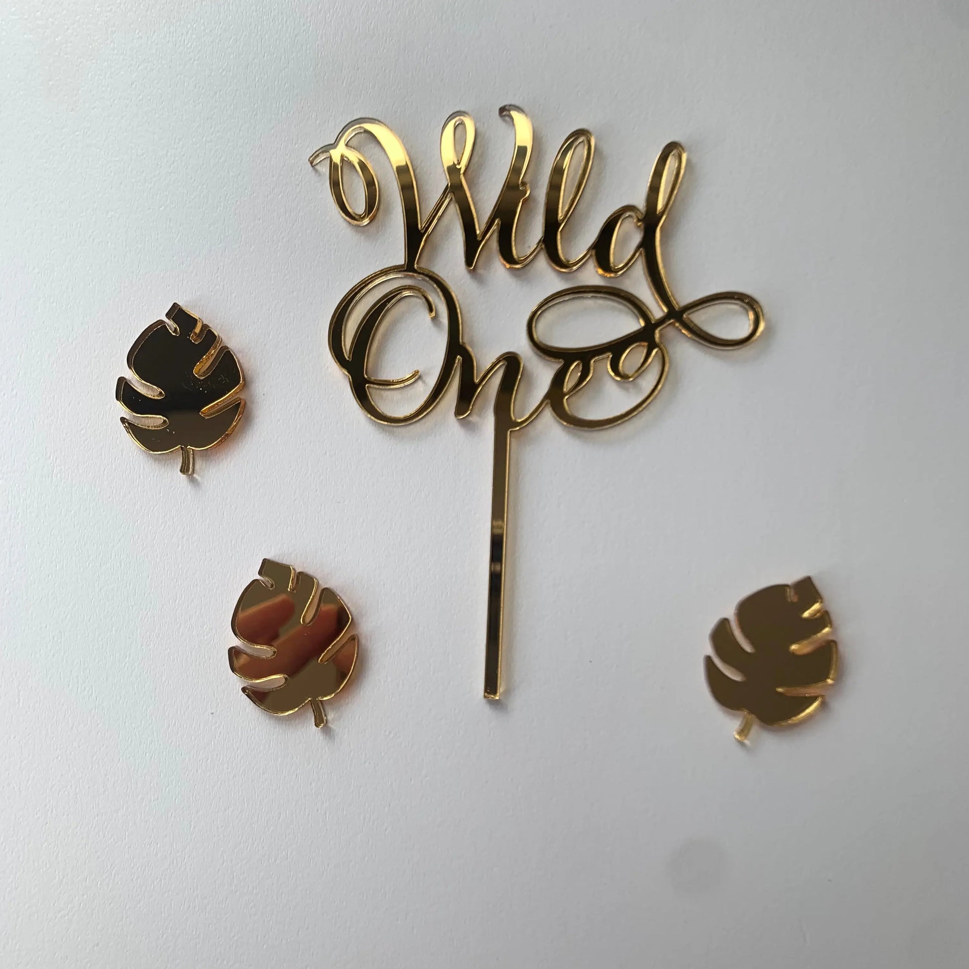 Wild one cake topper and 3 leaves MEG cookie cutters