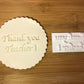 THANK YOU TEACHER - Embossing - stamp MEG cookie cutters