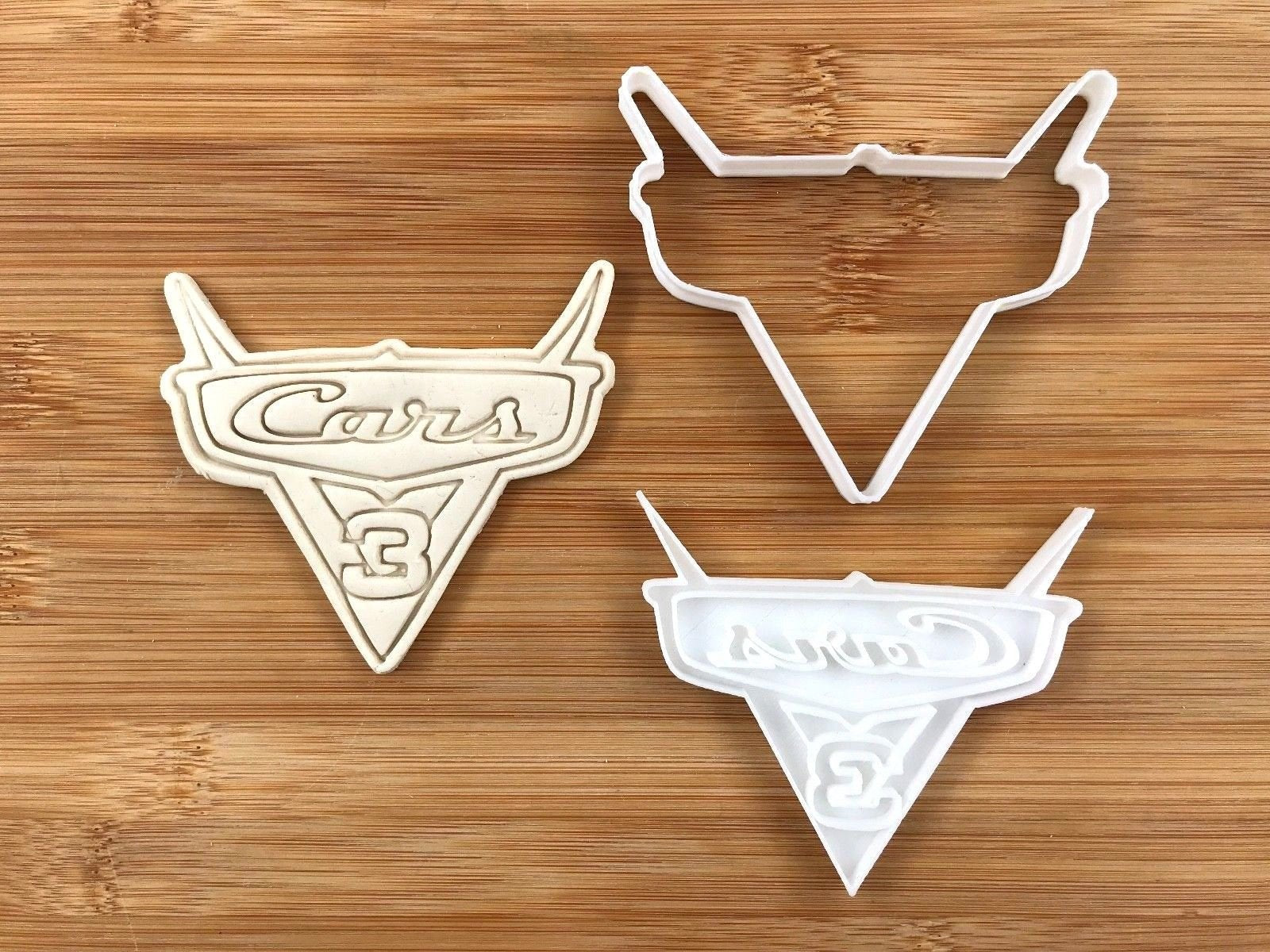 Cars-INSPIRED Logo 003 Cookie cutter + stamp MEG cookie cutters