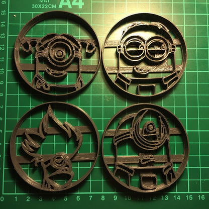 4 pcs Minions Cookie Cutter MEG cookie cutters