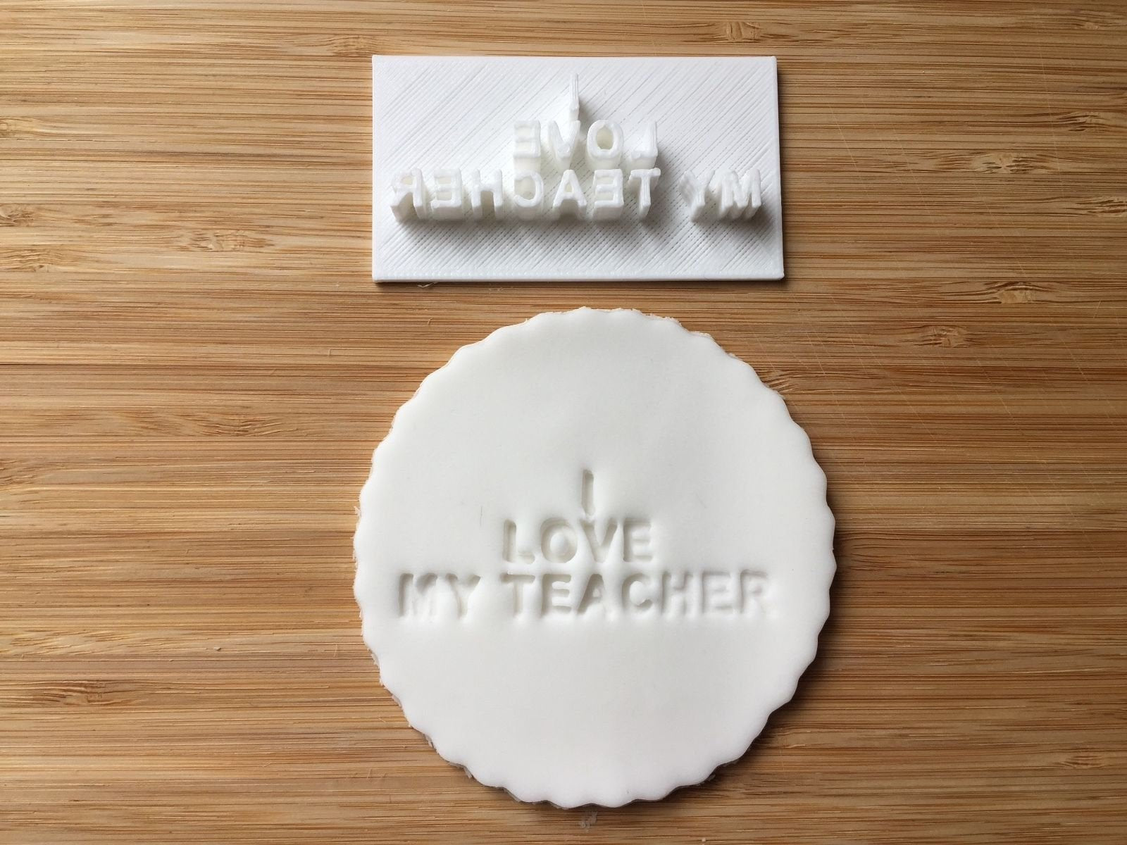 I LOVE MY TEACHER - Embossing - stamp MEG cookie cutters