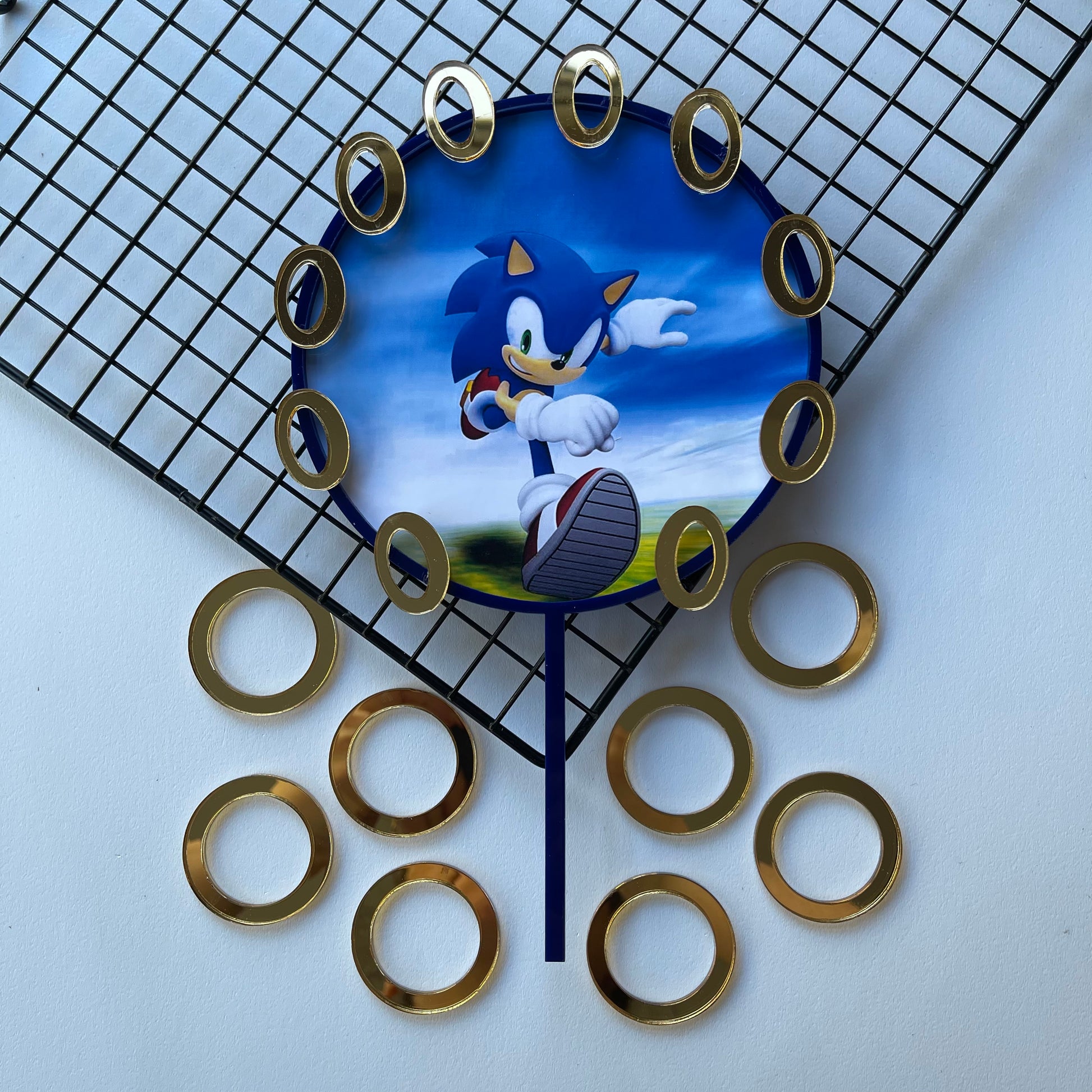 Sonic cake topper - Rings charm MEG cookie cutters