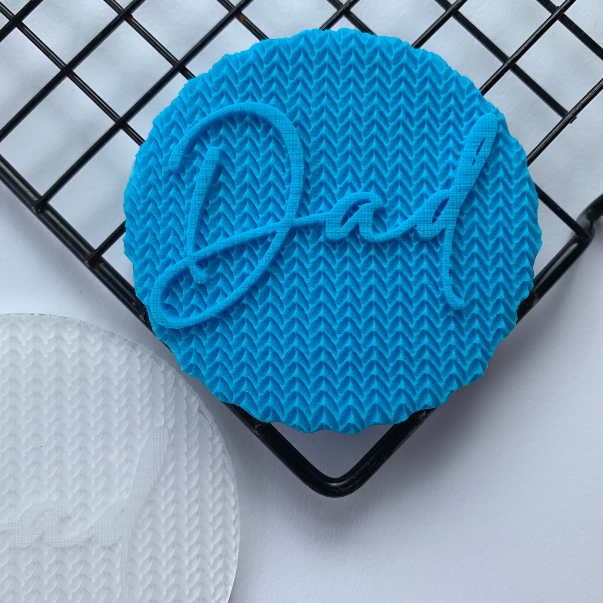 3D debossing Dad Knitting background - acrylic stamp MEG cookie cutters