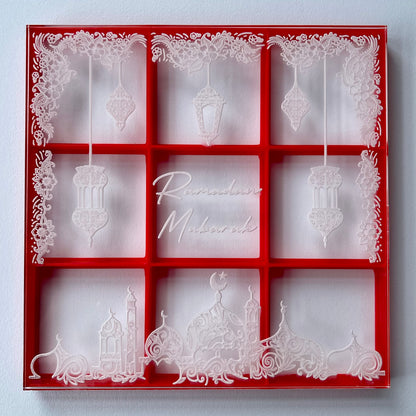Ramadan tile - 9 design in 1 tile - debossing + multi cutter MEG cookie cutters