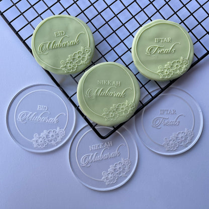 Arabic Islam Muslim - Eid Ramadan Iftar - debossing acrylic stamp MEG cookie cutters