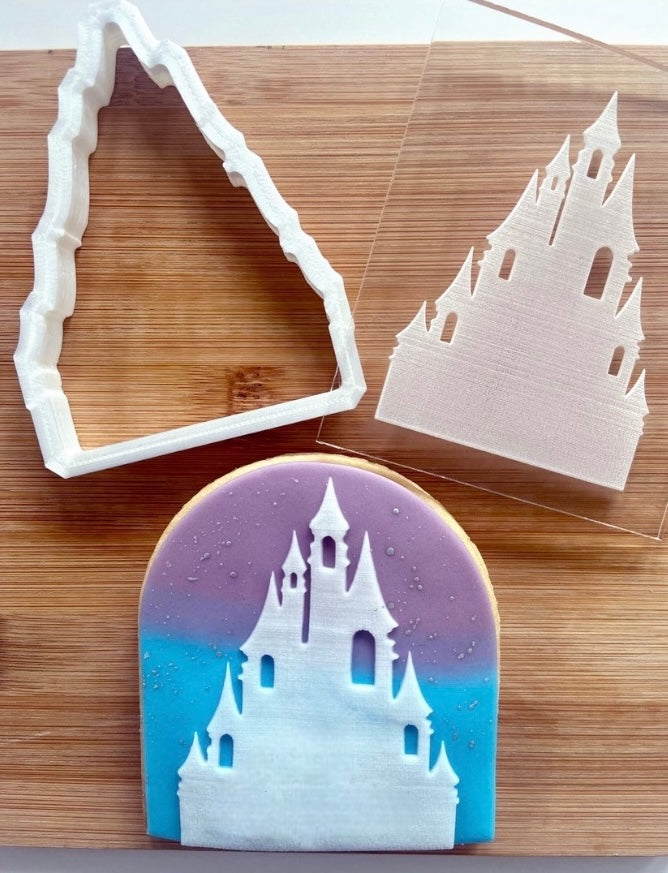 princess castle debossing + cutter MEG cookie cutters