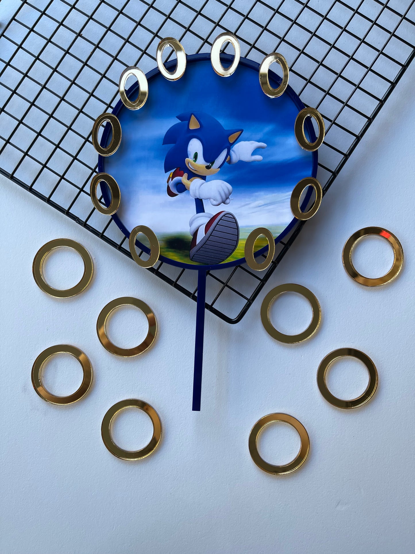 Sonic cake topper - Rings charm MEG cookie cutters