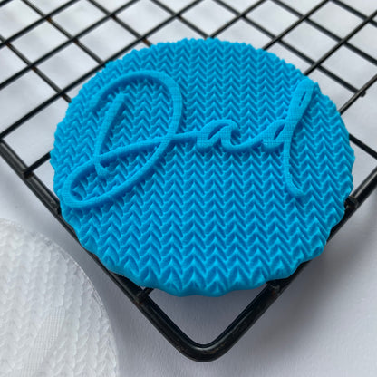 3D debossing Dad Knitting background - acrylic stamp MEG cookie cutters