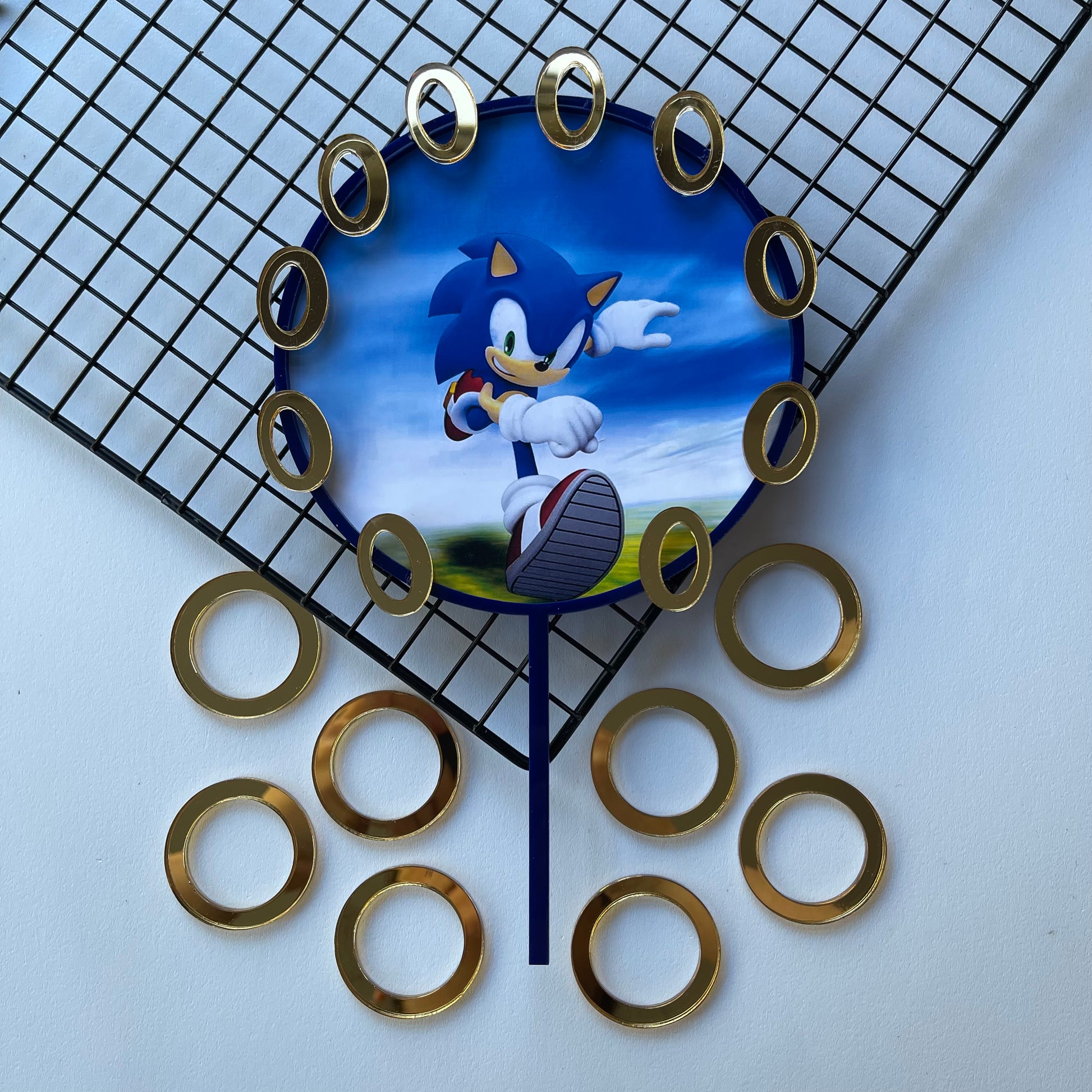 Sonic cake topper - Rings charm MEG cookie cutters