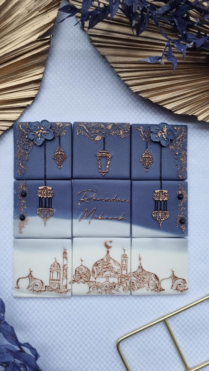 Ramadan tile - 9 design in 1 tile - debossing + multi cutter MEG cookie cutters