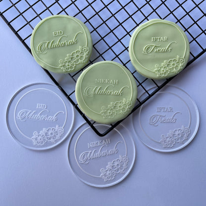 Arabic Islam Muslim - Eid Ramadan Iftar - debossing acrylic stamp MEG cookie cutters