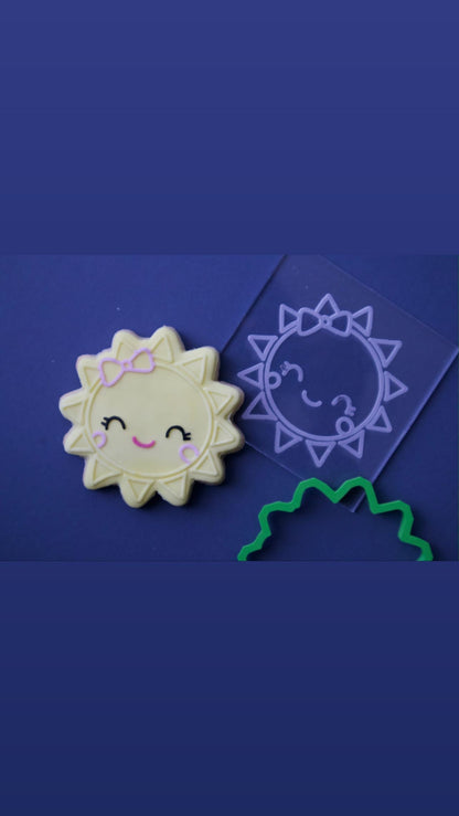 Baby sun Girl - Cookie cutter + Debossing MEG cookie cutters