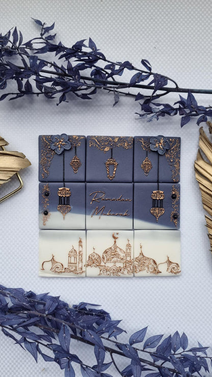 Ramadan tile - 9 design in 1 tile - debossing + multi cutter MEG cookie cutters